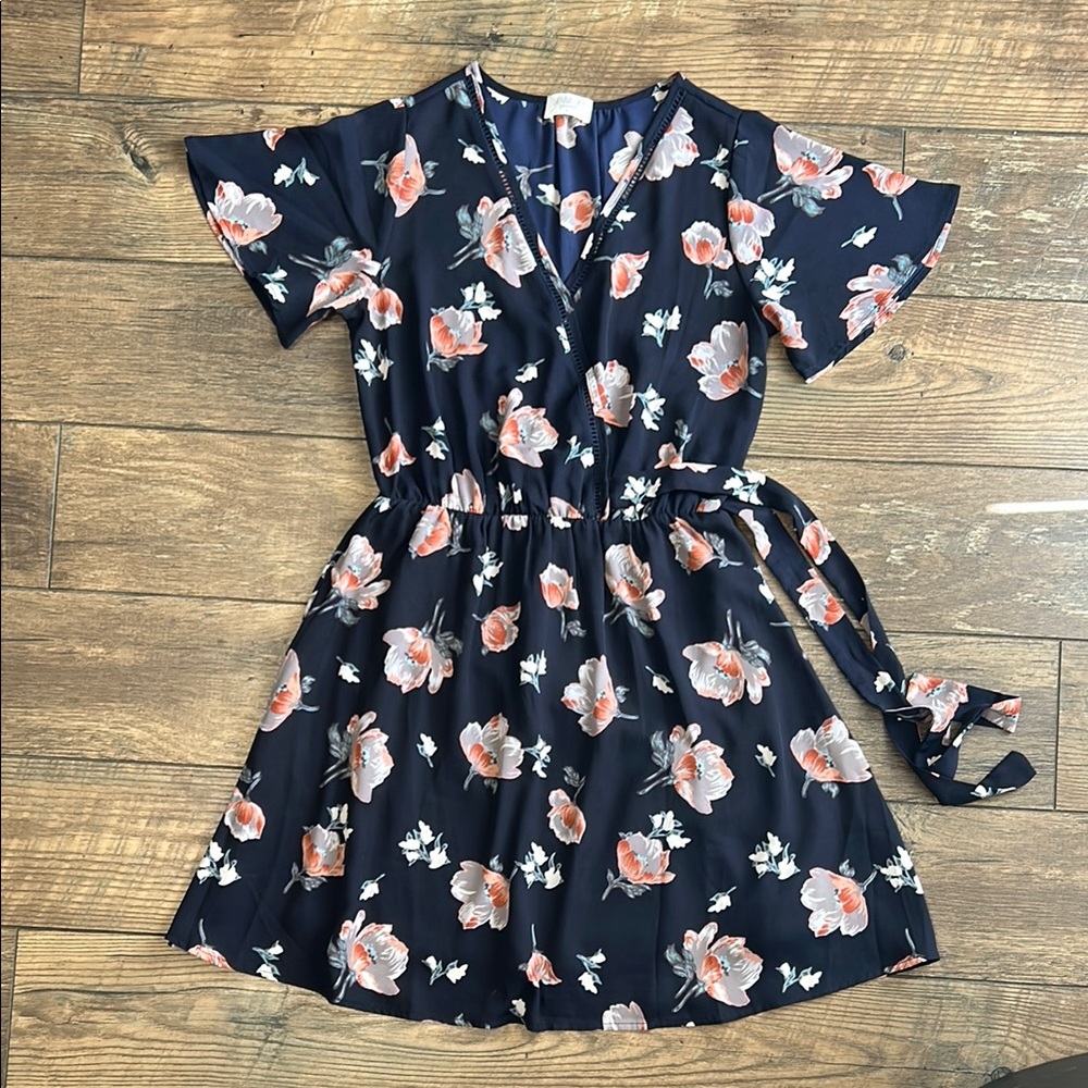 Sienna Sky Navy Floral Mini Dress